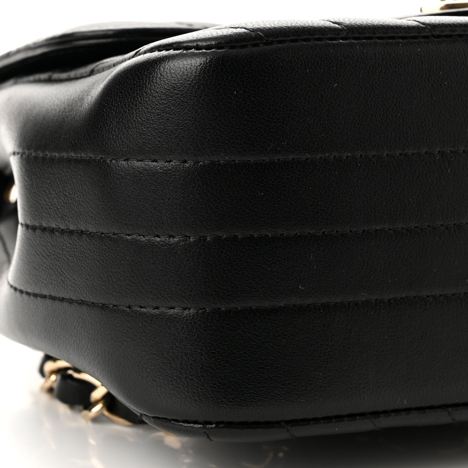 Chanel Lambskin Chevron Quilted Mini Square Flap Black 9 of 11
