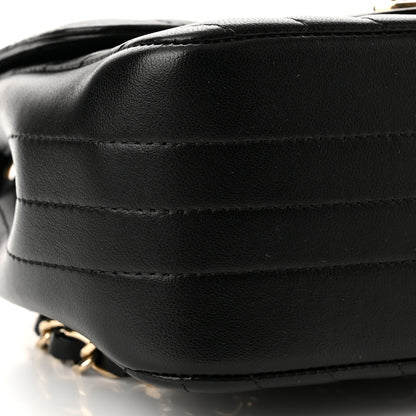 Chanel Lambskin Chevron Quilted Mini Square Flap Black 9 of 11