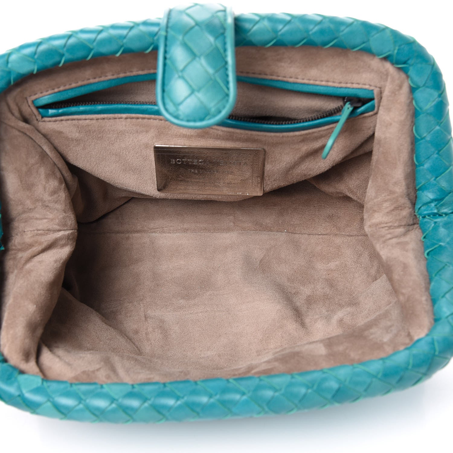 Bottega Veneta Nappa Intrecciato The Lauren 1980 Clutch Aqua 4 of 7