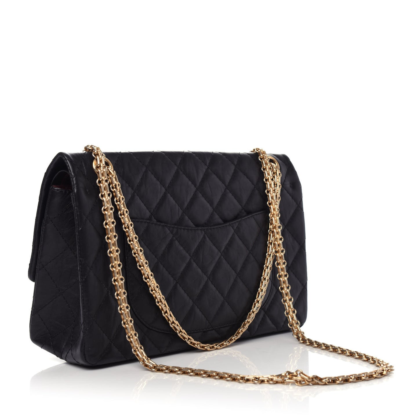 Aged Calfskin Quilted 2.55 Reissue 226 Flap Black