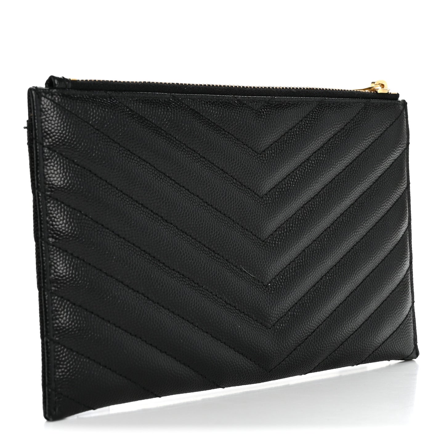 Grain De Poudre Chevron Monogram Bill Pouch Black