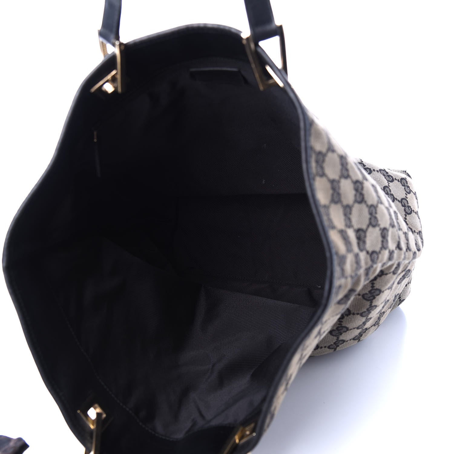 Gucci Monogram Large Bucket Tote Black 4 of 10