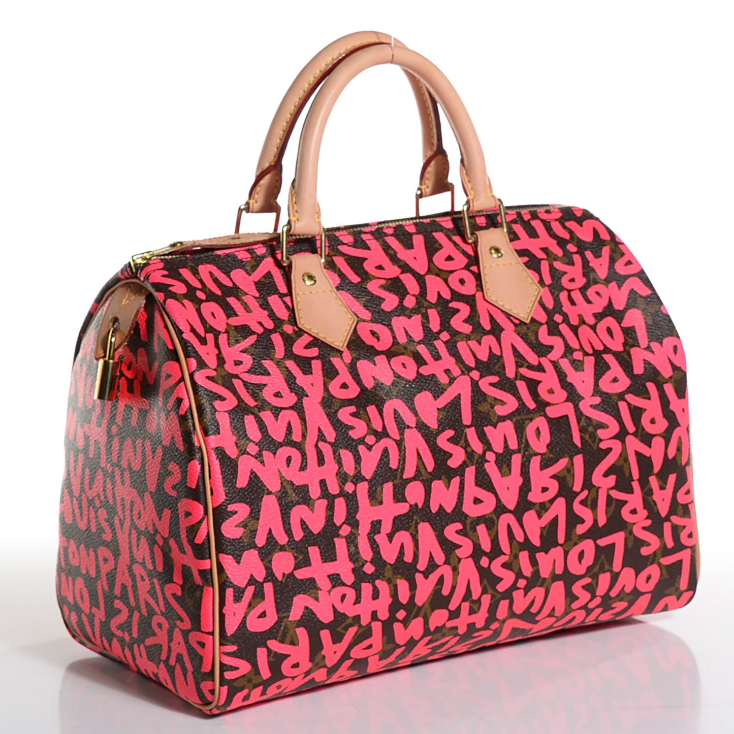 Monogram Graffiti Speedy 30 Fuchsia
