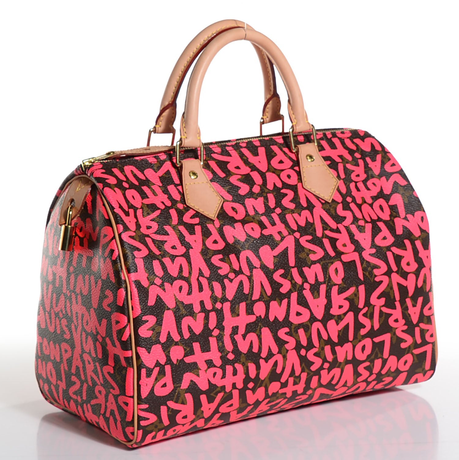 Louis Vuitton Monogram Graffiti Speedy 30 Fuchsia 3 of 7