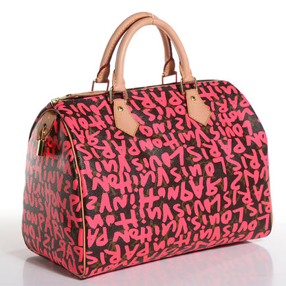 Louis Vuitton Monogram Graffiti Speedy 30 Fuchsia 3 of 7