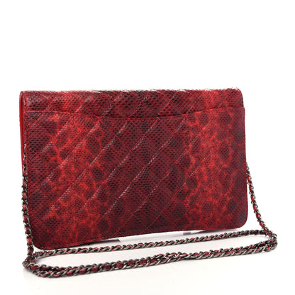 Chanel Karung Quilted Clutch Flap Red 3 of 13