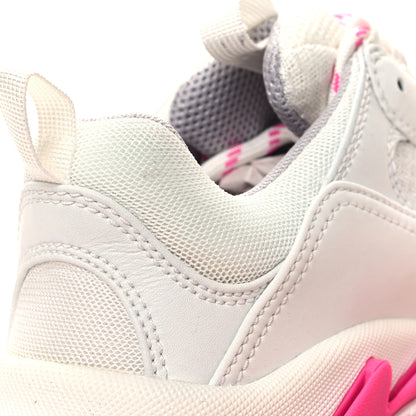 Balenciaga Fabric Mesh Womens Triple S Sneakers 38 Fluo Pink White 8 of 9
