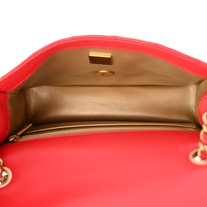 Chanel Lambskin Quilted Mini Rectangular Pearl Crush Flap Red 5 of 11