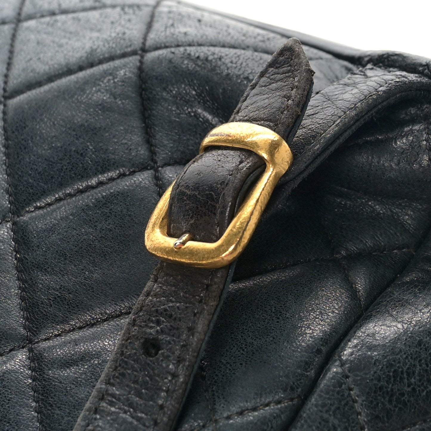 Lambskin Quilted Backpack Black