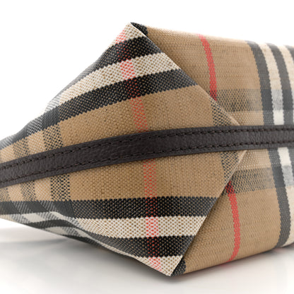 Burberry Coated Canvas Vintage Check Calfskin Mini Highlands Shoulder Bag Sand 10 of 12