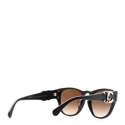 Chanel Crystal Lambskin CC Sunglasses 5455-Q-A Black 4 of 6