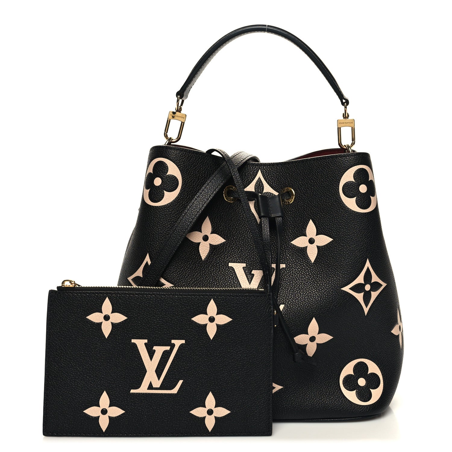 Louis Vuitton Empreinte Monogram Giant Neonoe MM Black Beige 1 of 13