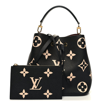 Louis Vuitton Empreinte Monogram Giant Neonoe MM Black Beige 1 of 13