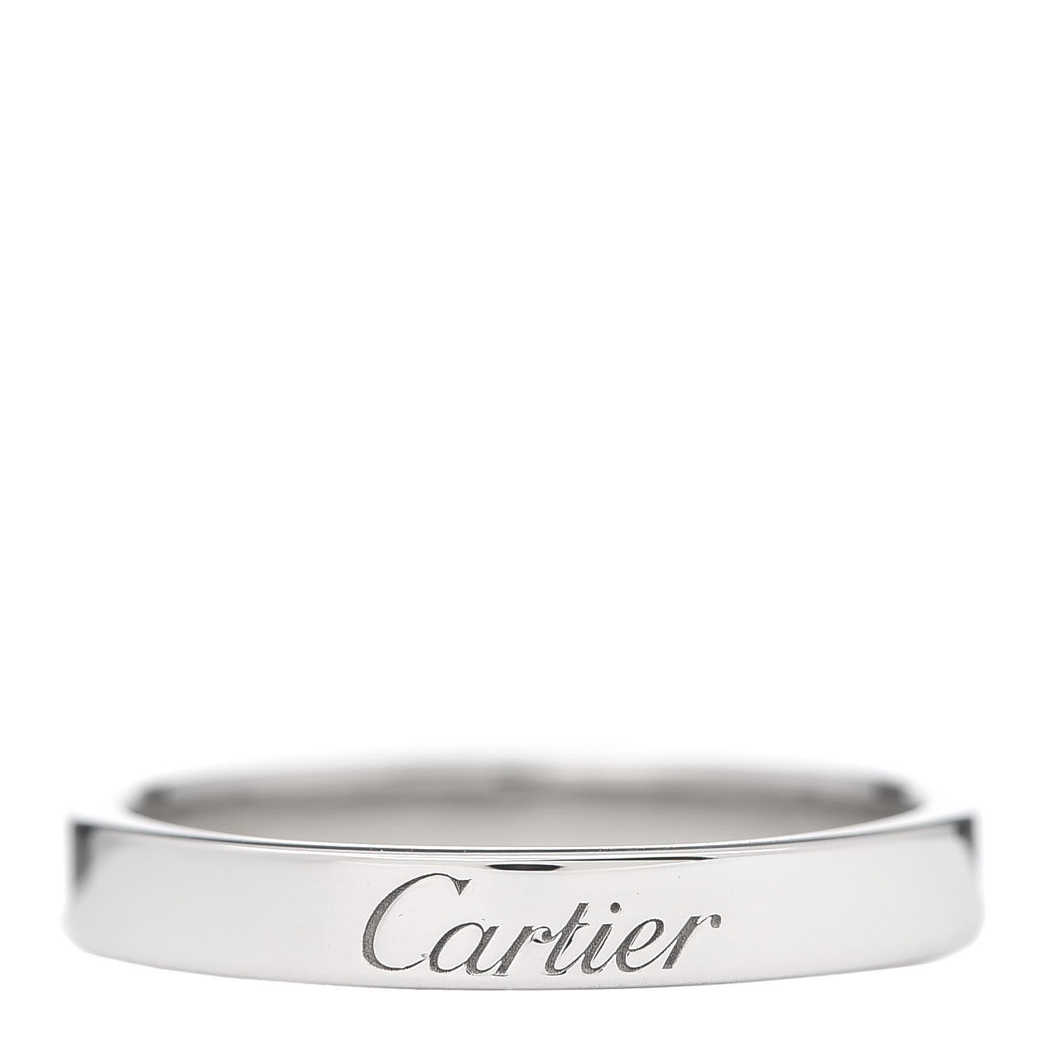 Cartier Platinum 3mm C De Wedding Band Ring 54 7 1 of 5