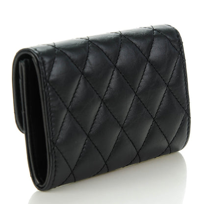 Chanel Aged Calfskin Quilted Reissue Flap Card Holder Black 3 of 8