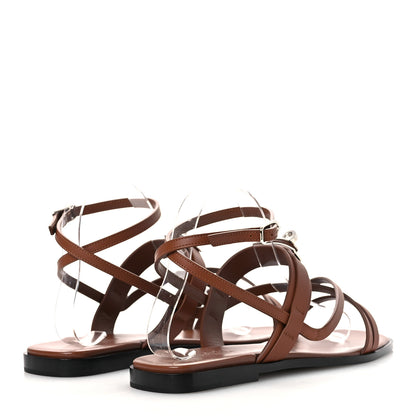 Hermes Calfskin June Sandals 40 Gold 5 of 12