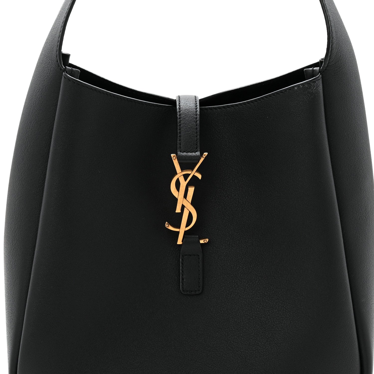 Saint Laurent Grained Calfskin Small Le 5 A 7 Soft Hobo Black 8 of 12