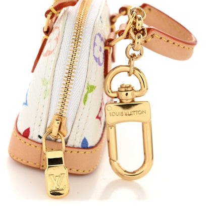 Louis Vuitton LV x TM Monogram Multicolor Micro Alma Bag Charm White 6 of 7