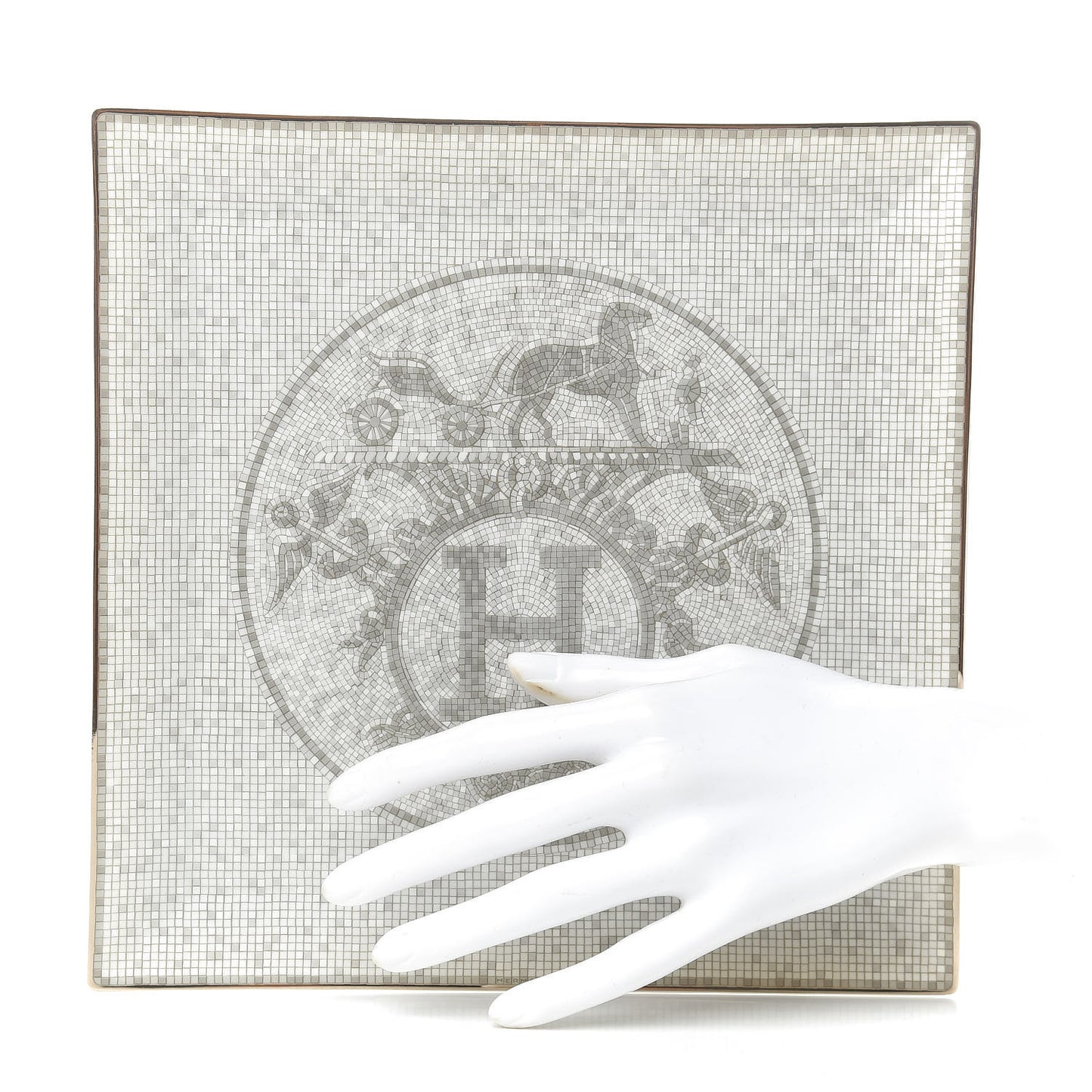 Porcelain Mosaique au 24 Platine Square Plate