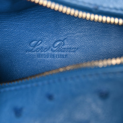 Loro Piana Ostrich L19 Extra Pocket Pouch Blue 6 of 9
