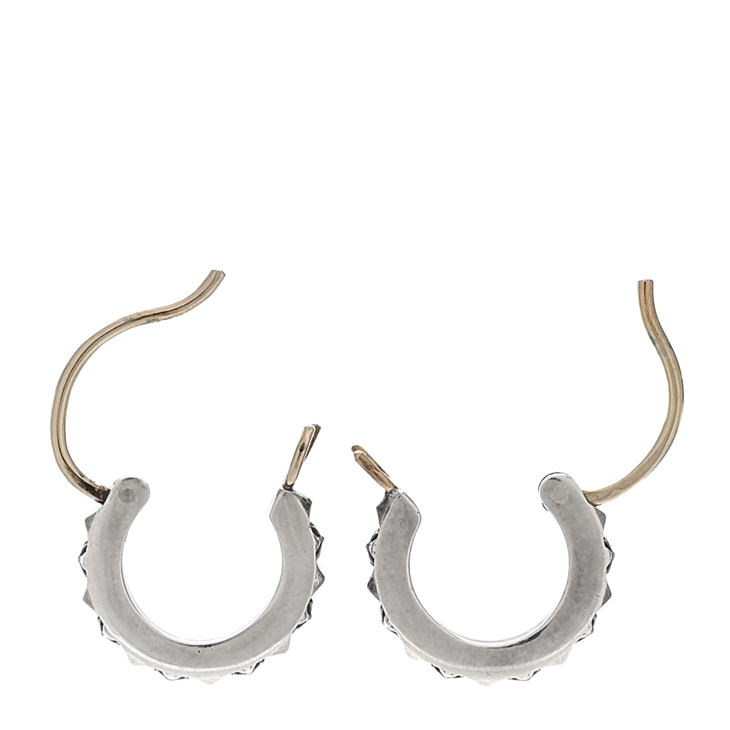 Chrome Hearts Sterling Silver Cross Small Hoop Earrings 3 of 4