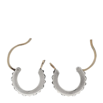 Chrome Hearts Sterling Silver Cross Small Hoop Earrings 3 of 4