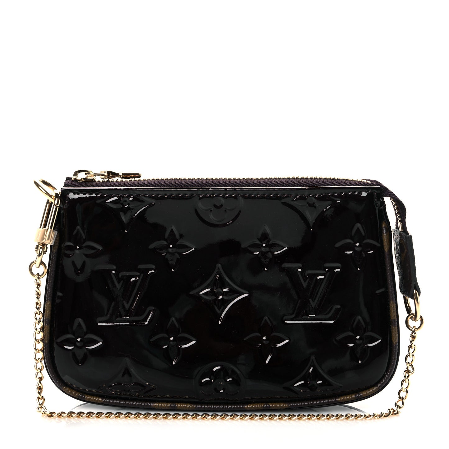 Vernis Monogram Mini Pochette Accessories Amarante