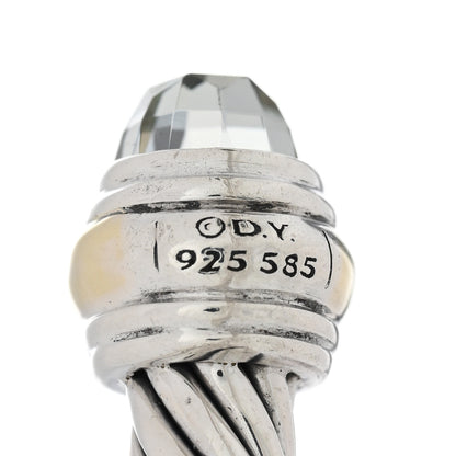 David Yurman Sterling Silver 14K Yellow Gold Prasiolite 5mm Cable Classics Bracelet 3 of 4