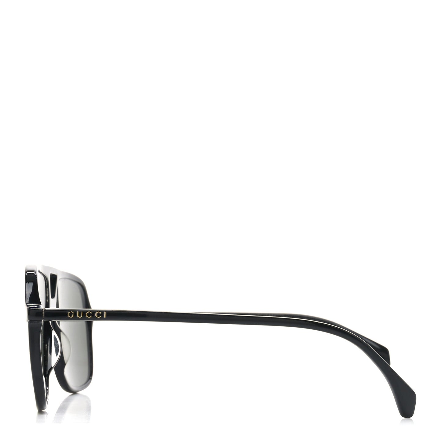 Acetate Brow Bar Aviator Sunglasses GG0545S Black