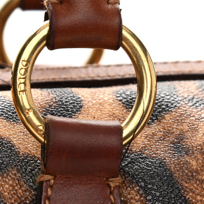 Dolce & Gabbana Coated Canvas Leopard Print Boston Bag 13 of 15
