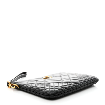 Versace Nappa Quilted Tribute Wristlet Black 4 of 7
