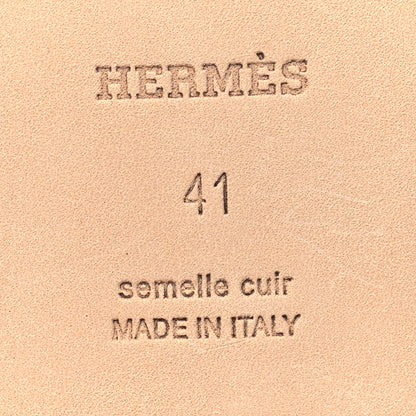 Hermes Box Calfskin Oran Sandals 41 Gold 7 of 9