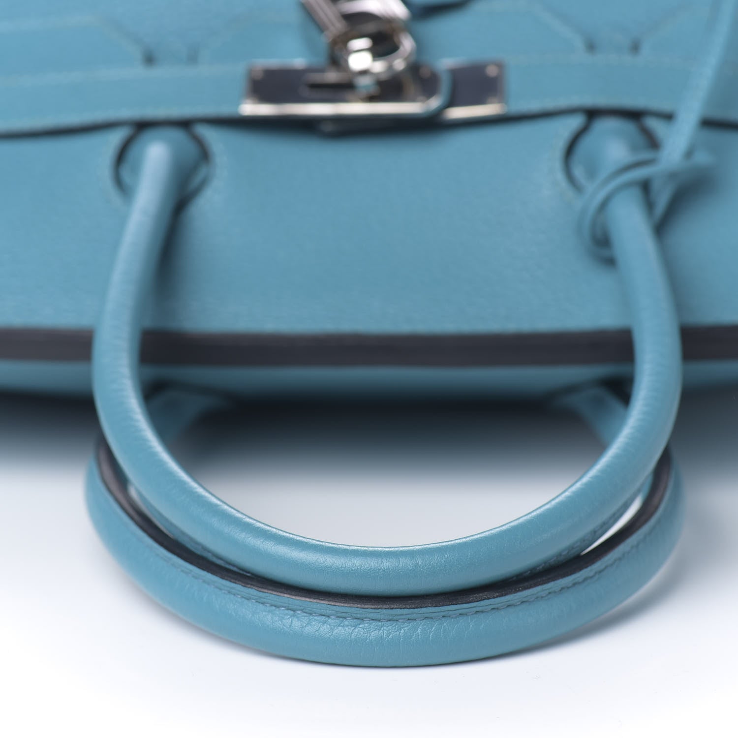 Hermes Taurillon Clemence Birkin 35 Turquoise 27 of 32