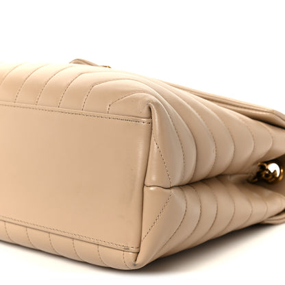 Saint Laurent Calfskin Y Quilted Monogram Medium Loulou Chain Satchel Dark Beige 11 of 11