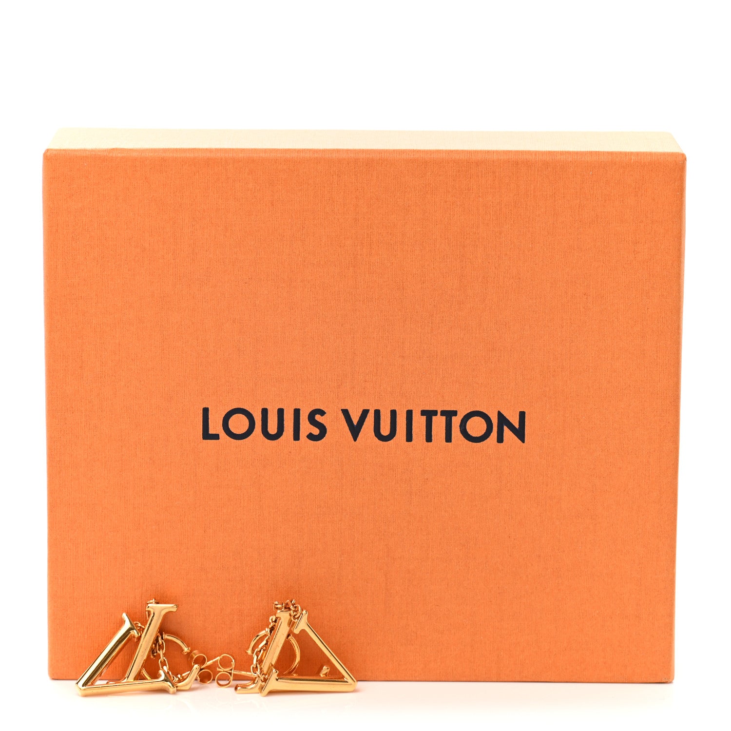 Louis Vuitton Metal LV Optic Earrings Gold 4 of 4