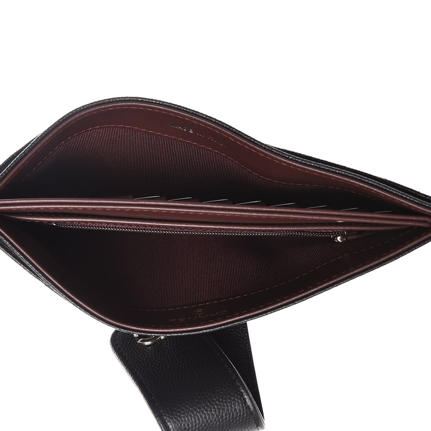 Caviar Quilted Classic Strap Pouch Black