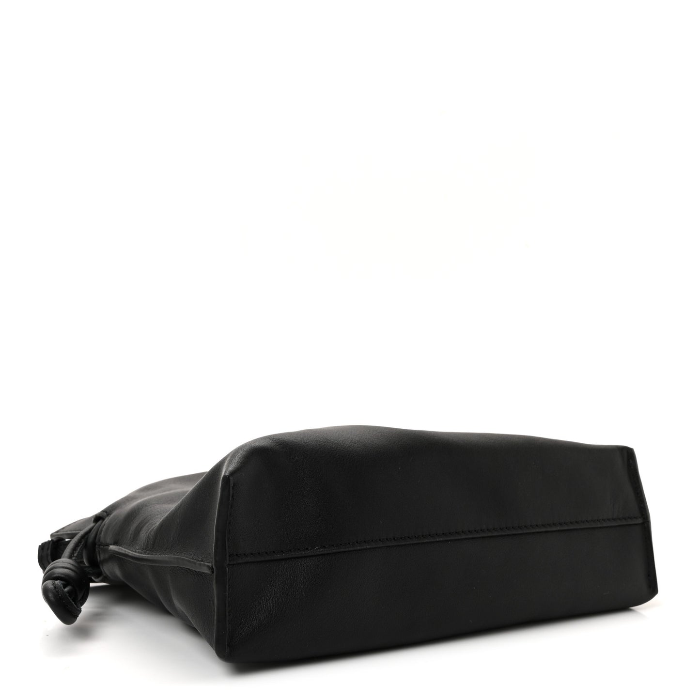 Calfskin Mini Flamenco Knot Clutch Black