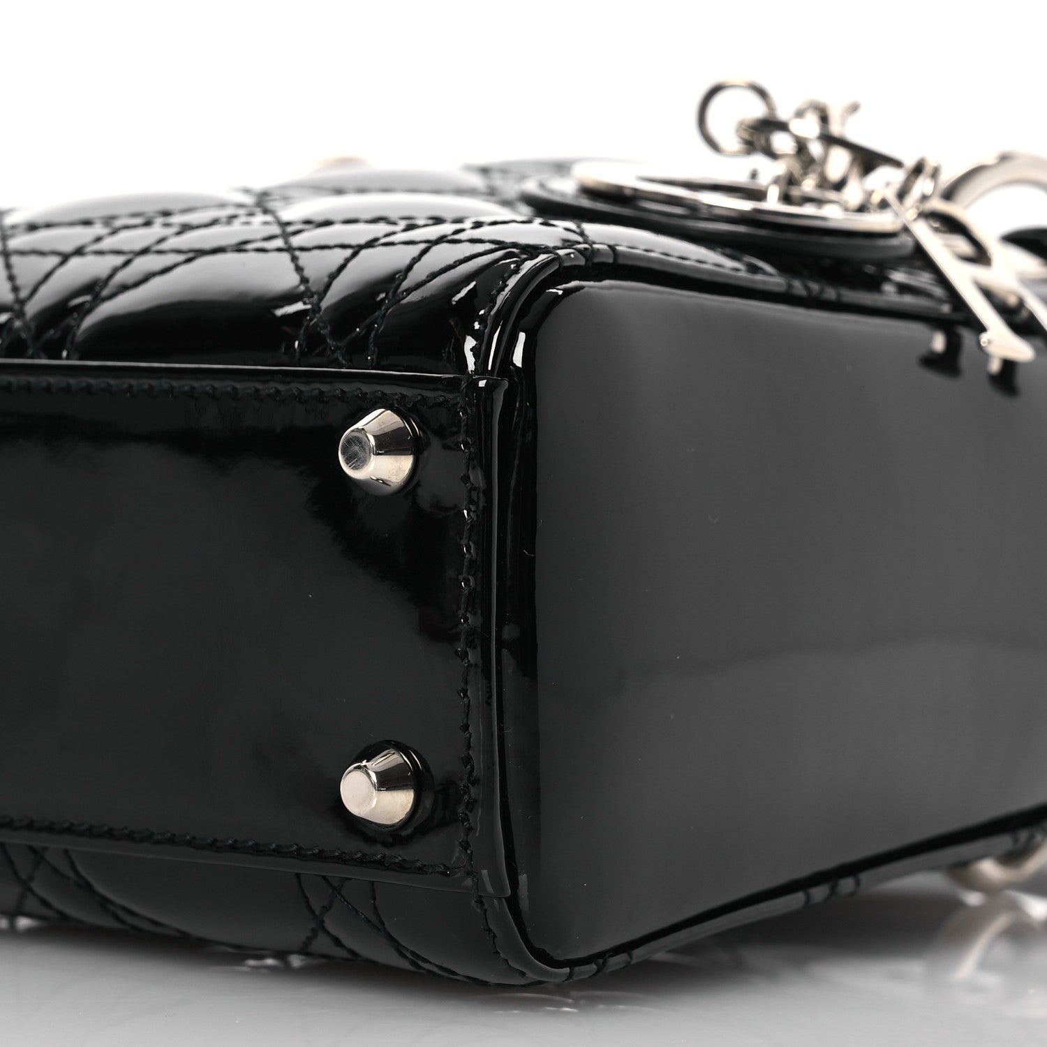 Christian Dior Patent Cannage Mini Lady Dior Black 10 of 13