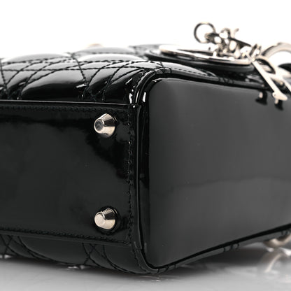 Christian Dior Patent Cannage Mini Lady Dior Black 10 of 13