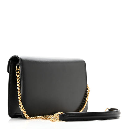 Celine Shiny Calfskin Triomphe Margo Wallet on Chain Black 2 of 10