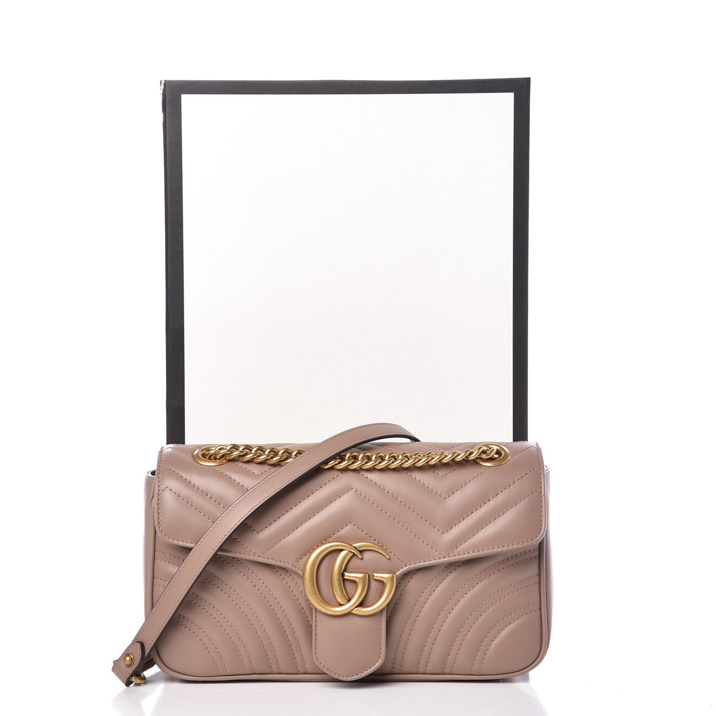 Calfskin Matelasse Small GG Marmont Shoulder Bag Porcelain Rose