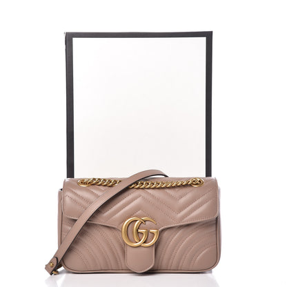 Gucci Calfskin Matelasse Small GG Marmont Shoulder Bag Porcelain Rose 11 of 11