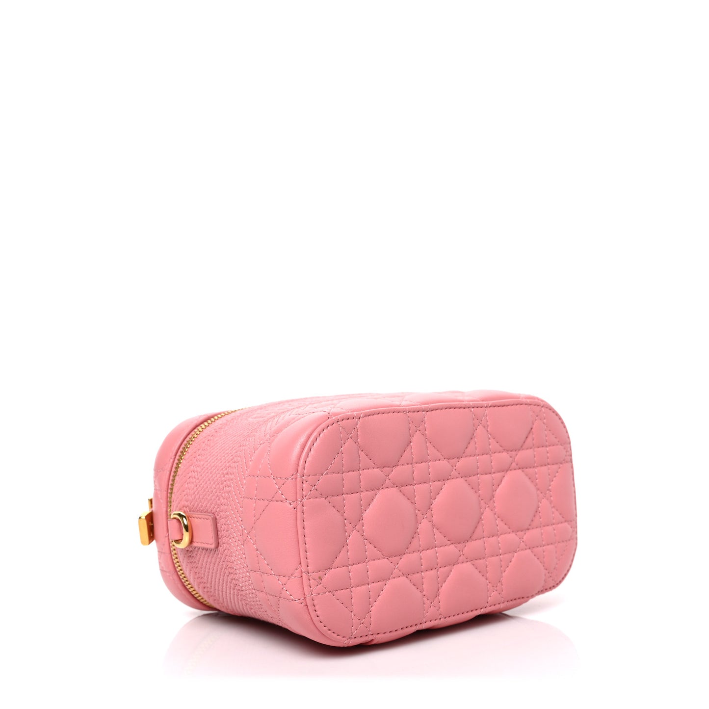 Lambskin Cannage Small Diortravel Vanity Case Pink