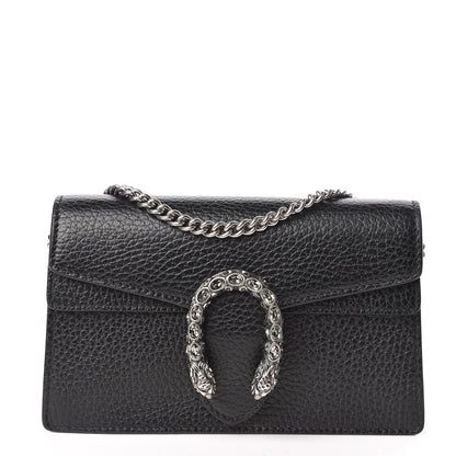 Gucci Calfskin Super Mini Dionysus Shoulder Bag Black 1 of 9