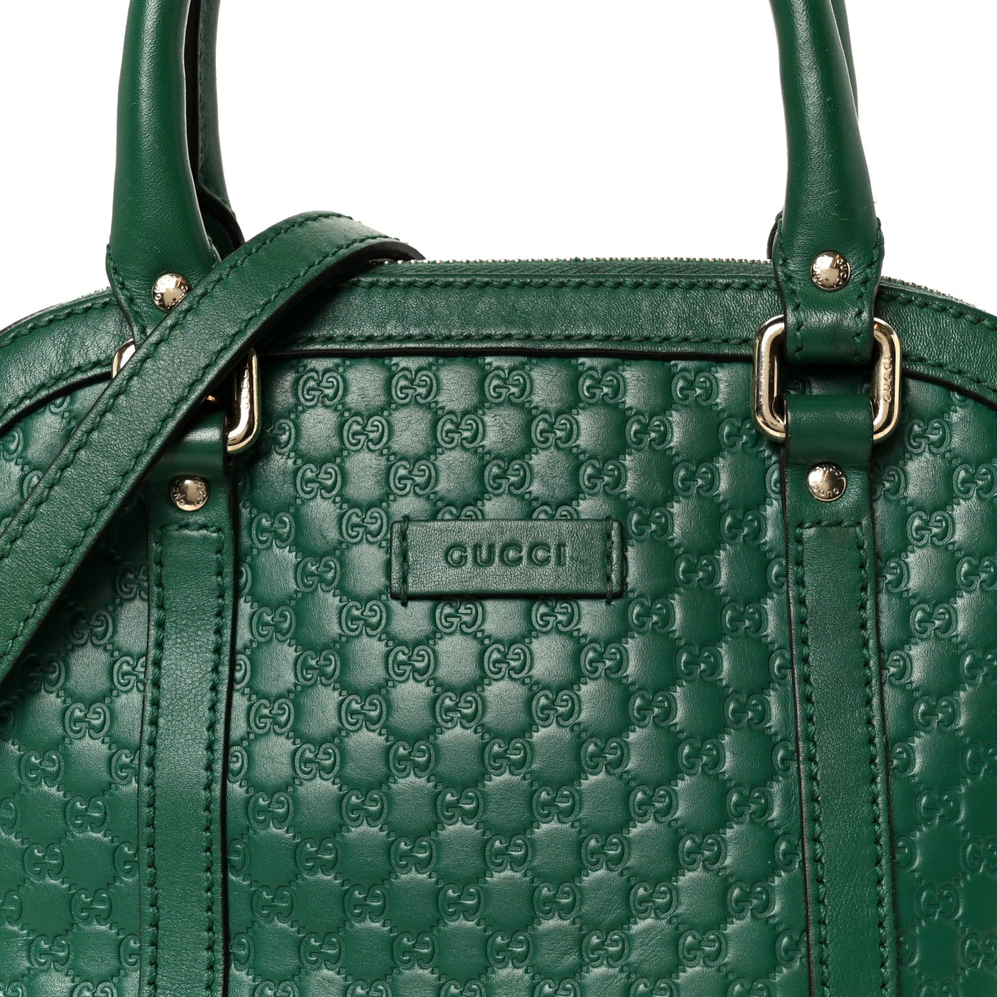 Soft Microguccissima Mini Dome Bag Emerald