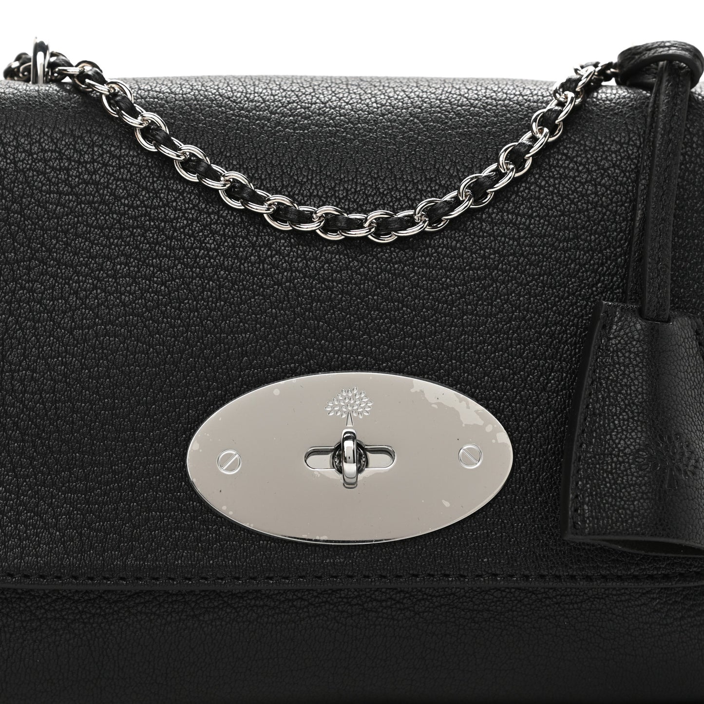 Glossy Goatskin Small Lily Flap Black