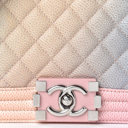 Chanel Caviar Quilted Medium Rainbow Boy Flap Multicolor 9 of 13