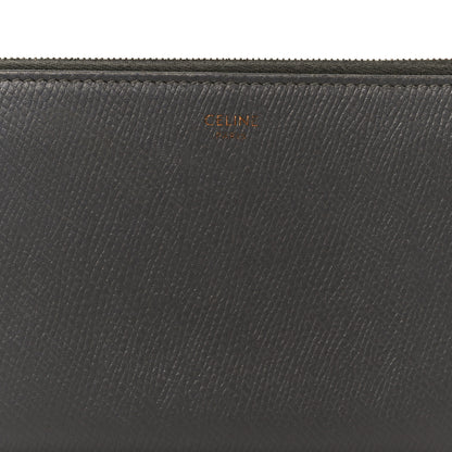 Celine Drummed Calfskin Large Zip Around Multifunction Wallet Grey 7 of 7
