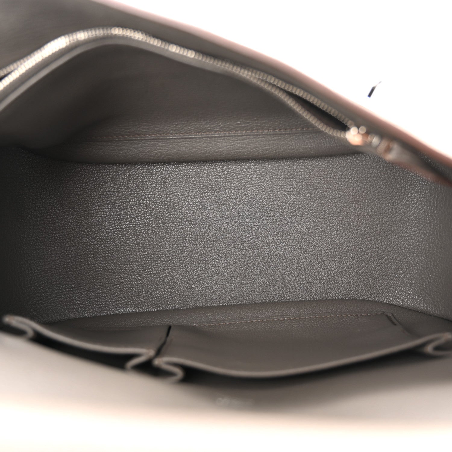 Hermes Taurillon Clemence Bi-Color Jypsiere 28 Etain Etoupe 5 of 12