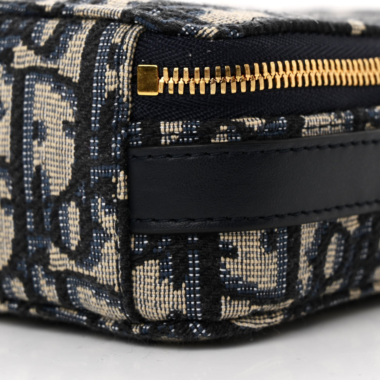 Christian Dior Oblique 30 Montaigne Top Handle Box Bag Blue